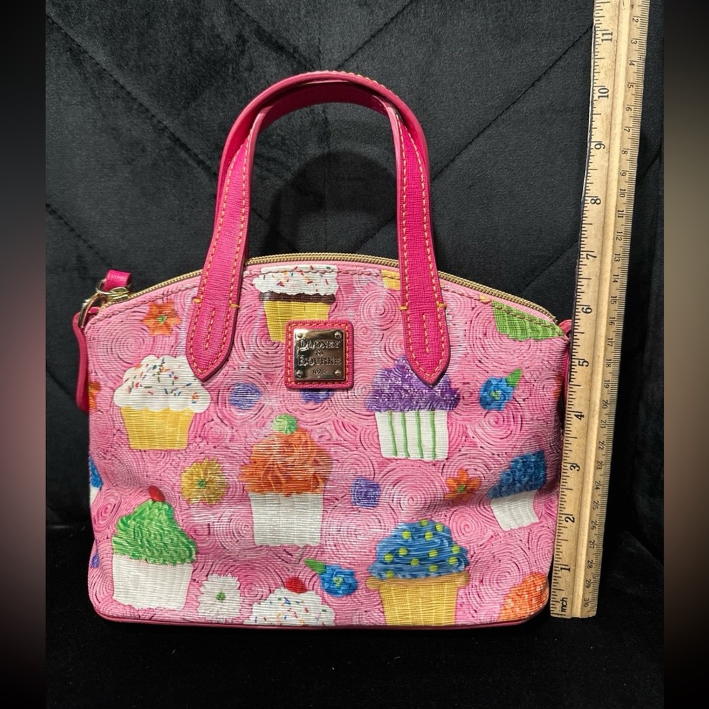 Dooney & Bourke Ruby Mini Pink Cupcake Crossbody Satchel Purse - Picture 3 of 7